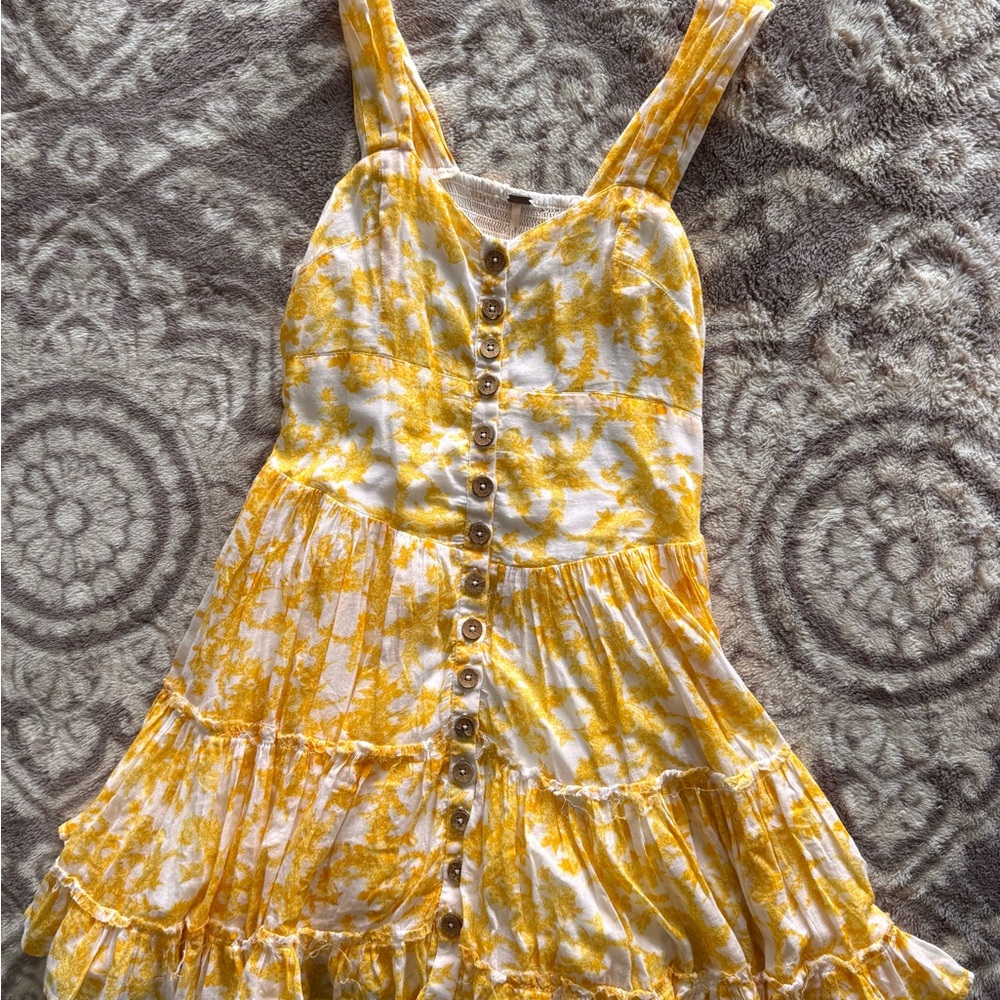 Free People Yellow Dress